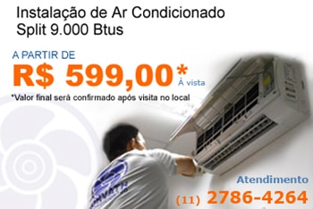 Preço de Instalação de Ar Condicionado Split 9000 Btus